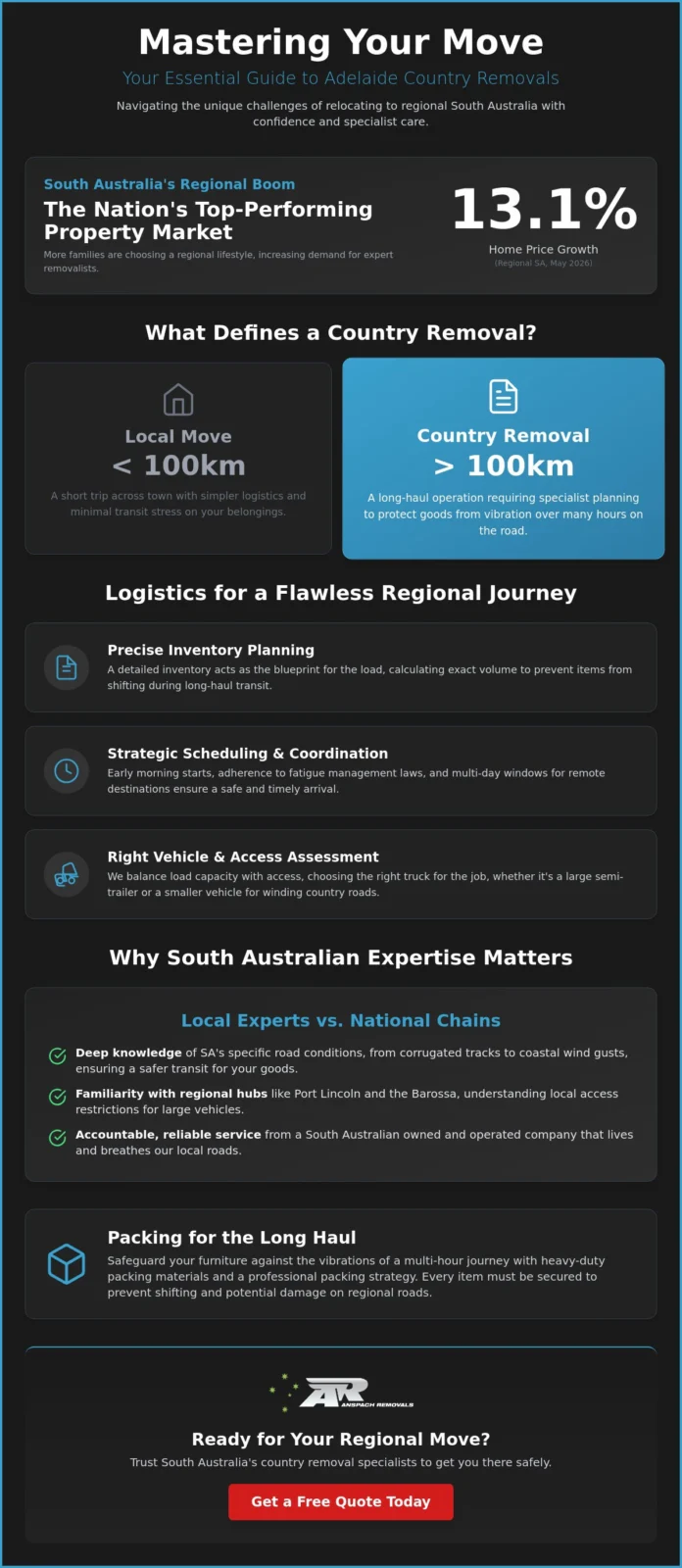 Adelaide Country Removals: Your Guide to Regional SA Relocations in 2026