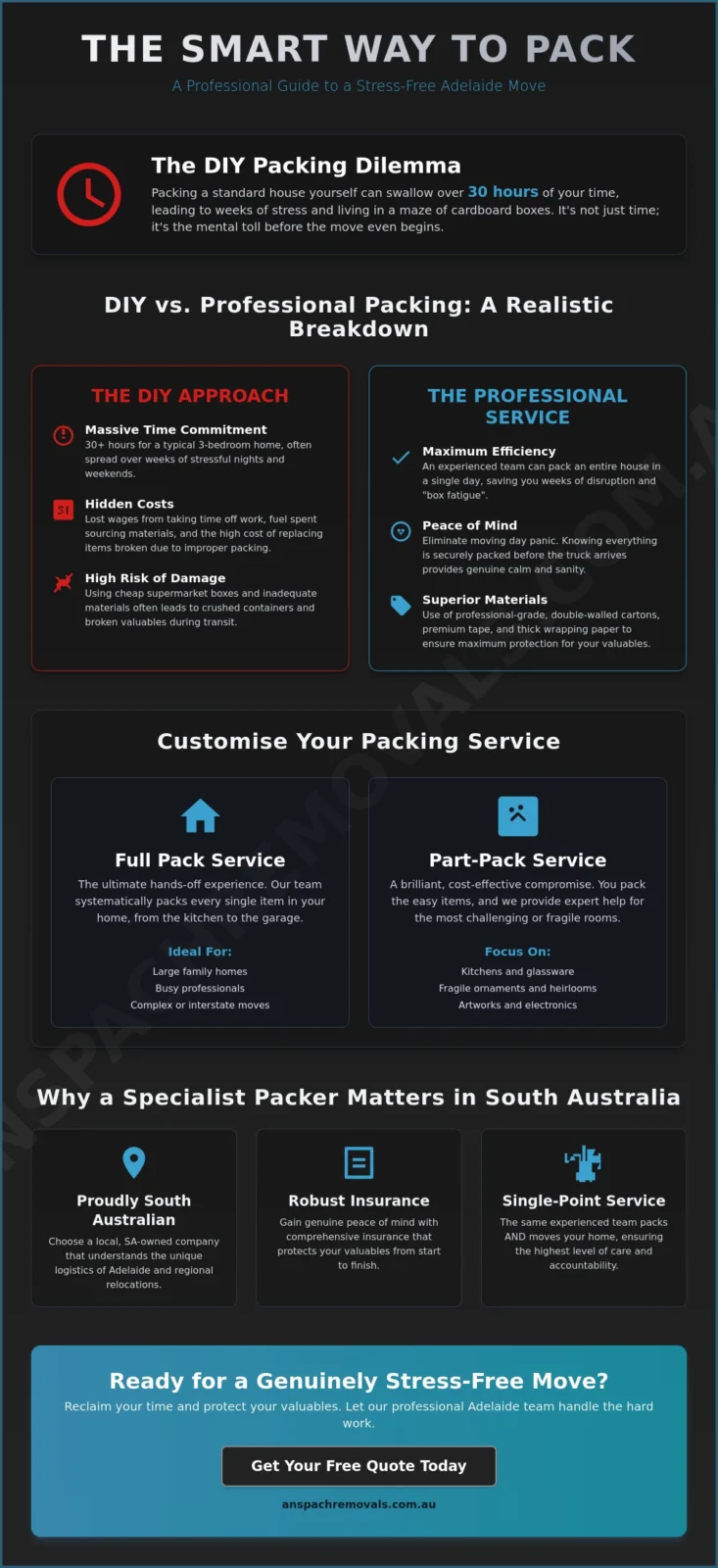 Professional Packing Services Adelaide: Full Pack vs. DIY Comparison
