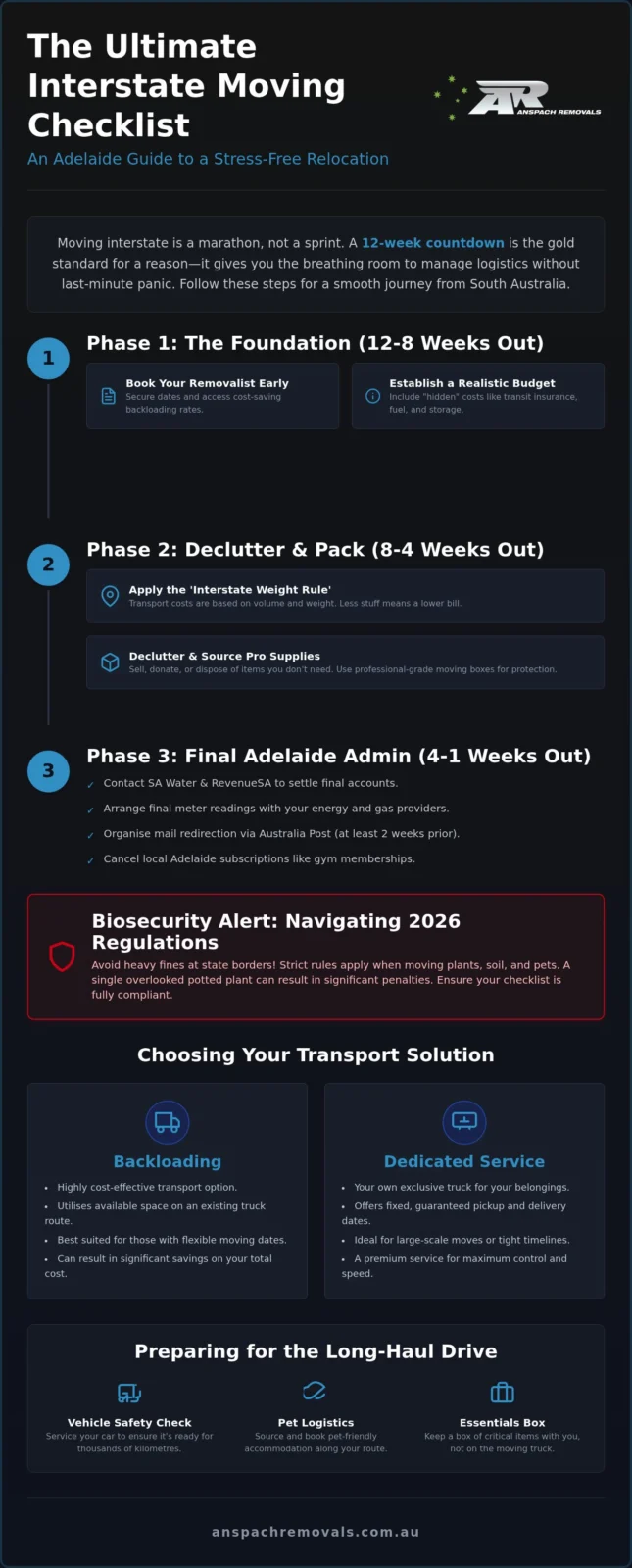 15 Essential Tips for Moving Interstate from Adelaide in 2026