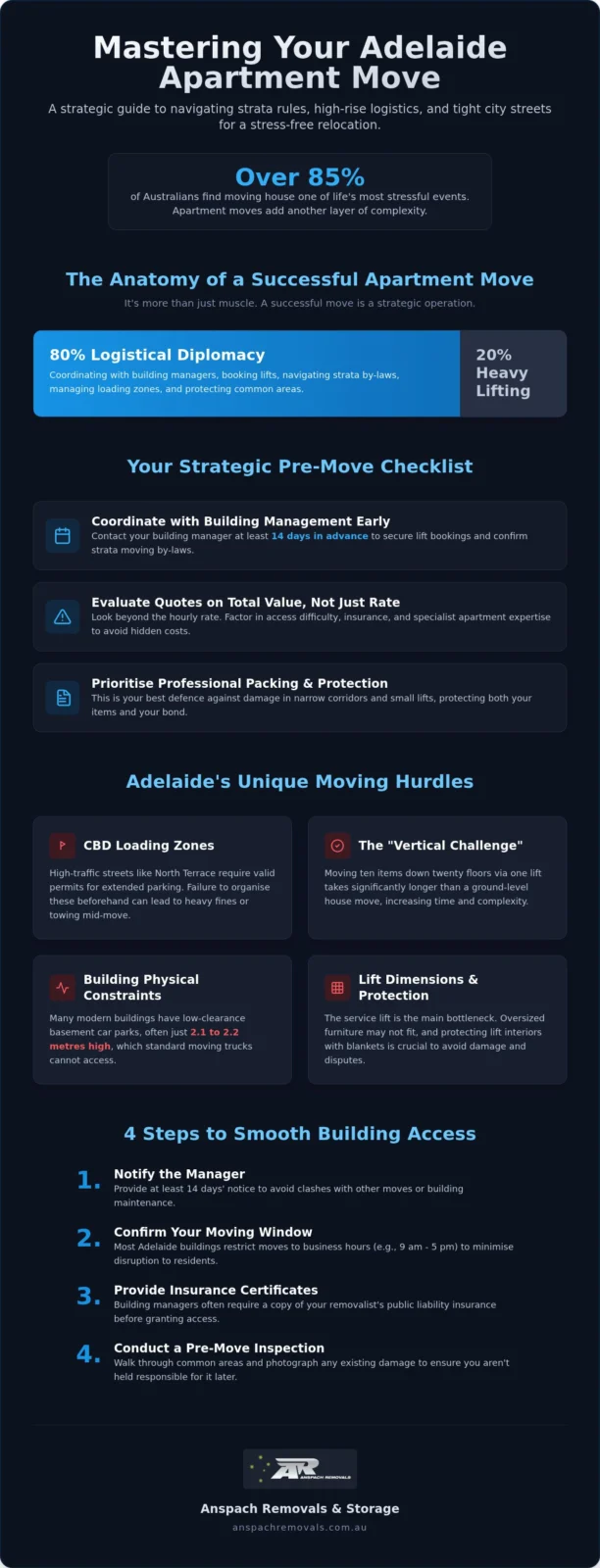 Apartment Removalists Adelaide: Navigating High-Rise and Unit Relocations in 2026