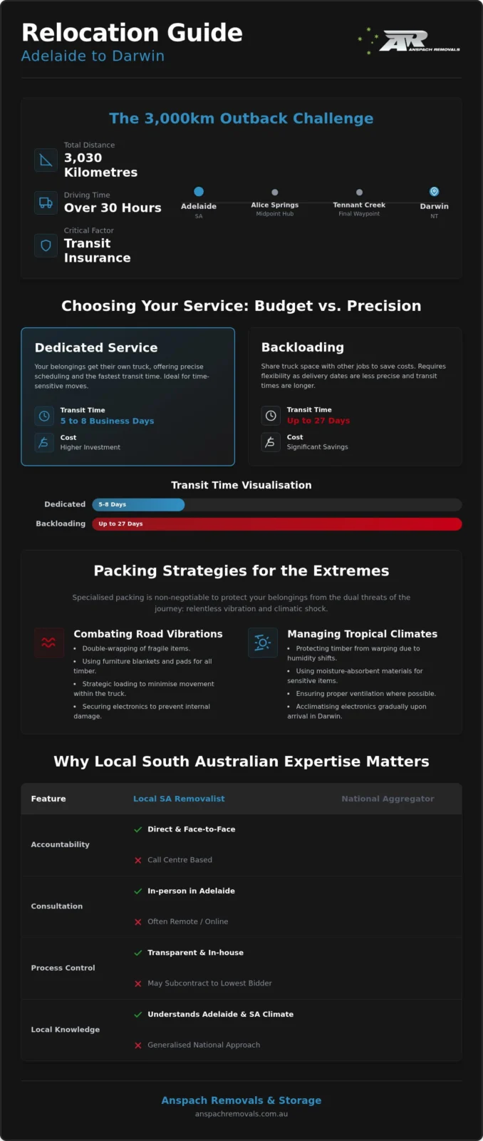 Adelaide to Darwin Removalists: The 2026 Interstate Moving Guide