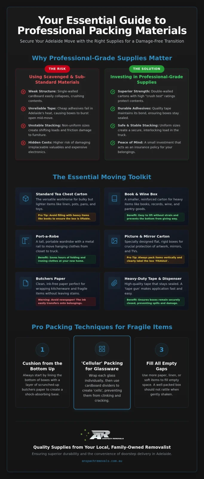 Packing Materials Adelaide: The Ultimate Guide to Professional Moving Supplies in 2026